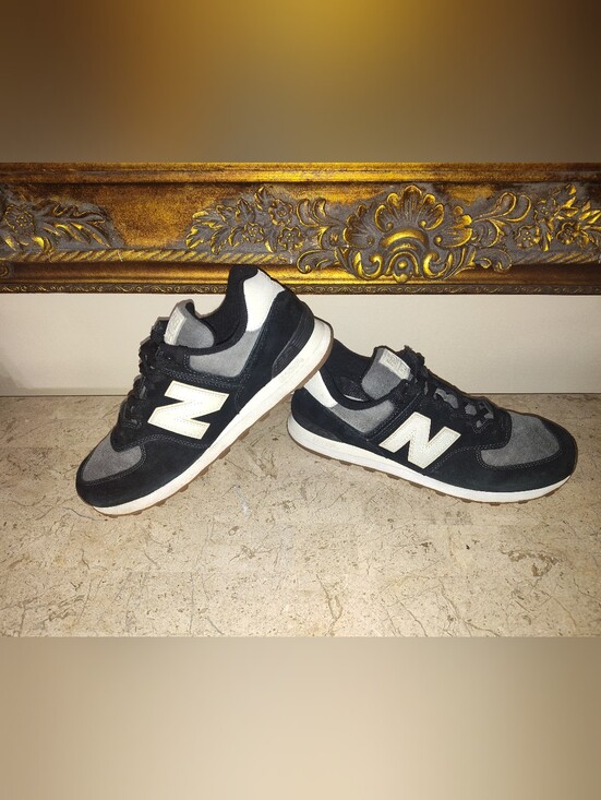 New Balance Other - New Balance 574 Black and Gray Retro Runner Sneakers